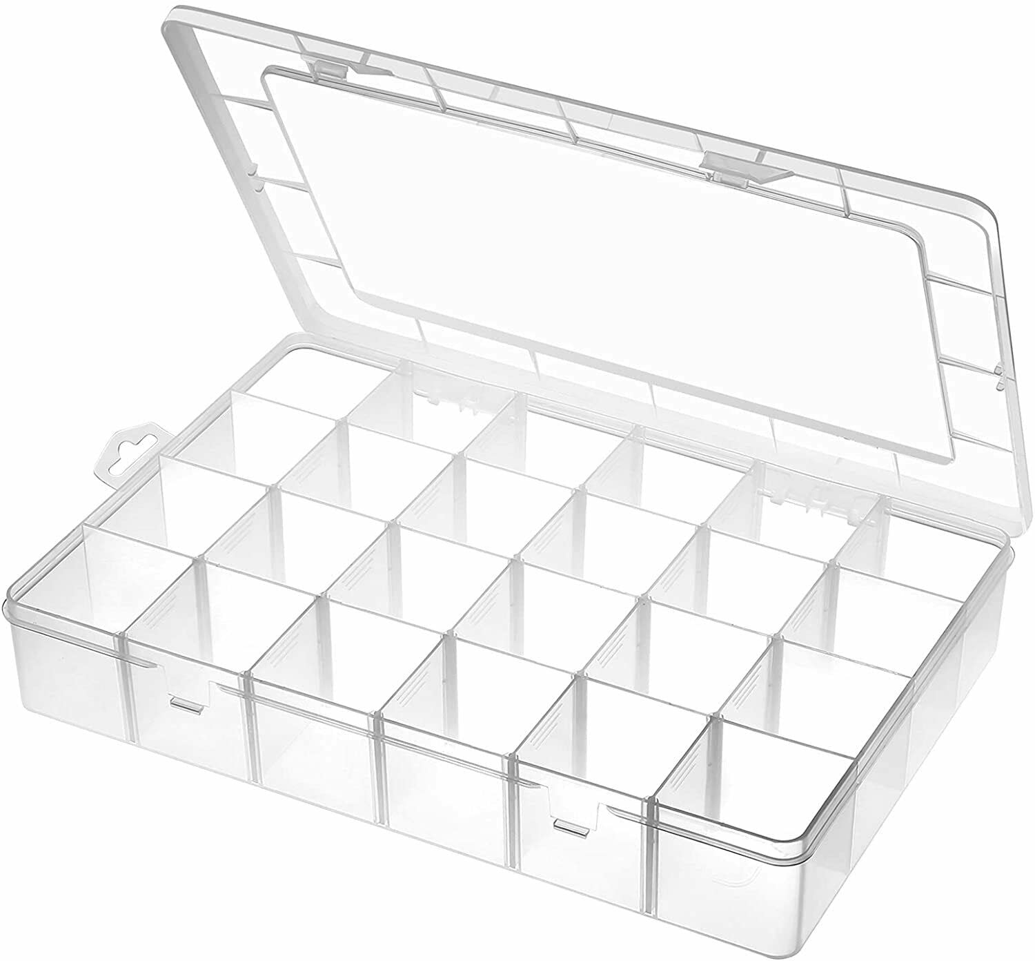 Gadgetking 3 Pack Fishing Tackle Box Terminal Carp Swivels Hooks Spinner Lure Rig Storage Kit Hook Fly Weight Transparent Clear Kit Adjustable Cell Compartment Dividers Container