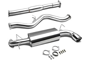 DNA MOTORING CBE-WRX085-OE Muffler CatBack Exhaust System [Compatible with 08-14 Subaru Impreza WRX 2.5L H4 Turbocharged]