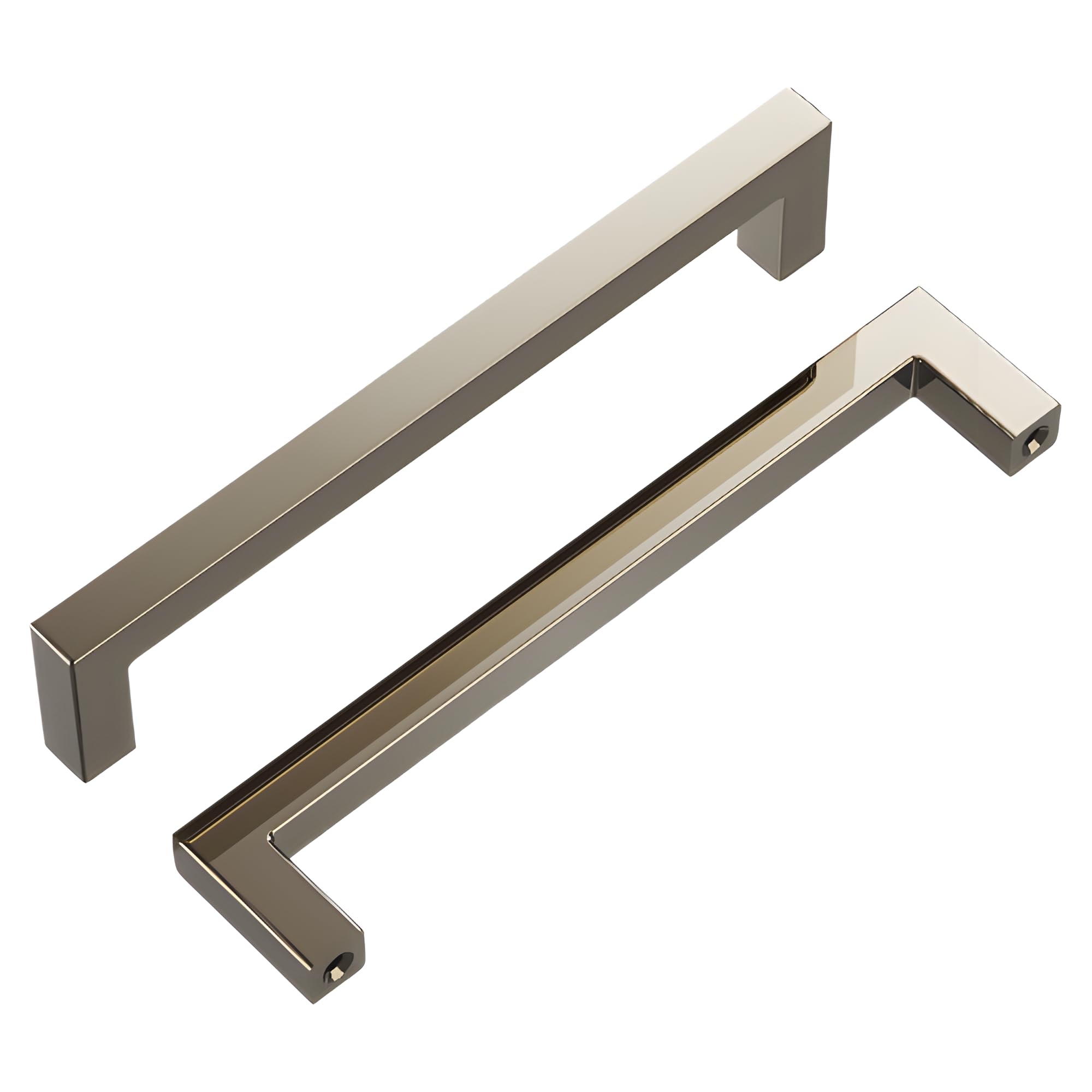 Photo 1 of Hickory Hardware Solid Core Kitchen Cabinet Pulls, Luxury Cabinet Handles, Hardware for Doors & Dresser Drawers, 5-1/16 Inch (128mm) Hole Center, Polished Nickel, Skylight Collection (Pack of 1)