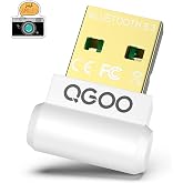 USB Bluetooth Adapter for PC - QGOO Bluetooth Dongle 5.3 EDR, Wireless Receiver for Desktop Computer Laptop Windows 8.1/10/11（white-170）