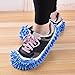 King's Deal (Tm) 12pcs (6 Pairs) Dust Floor Cleaning Slippers Shoes Mop House Clean Shoe Cover Multifunction (12Pcs Sapphire Blue)