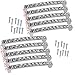 Lsgoodcare Crystal Glass Drawer Handles Silver Europe Simple U Shape Rhinestone Dresser Cupboard Pull, 10Pack 5.4