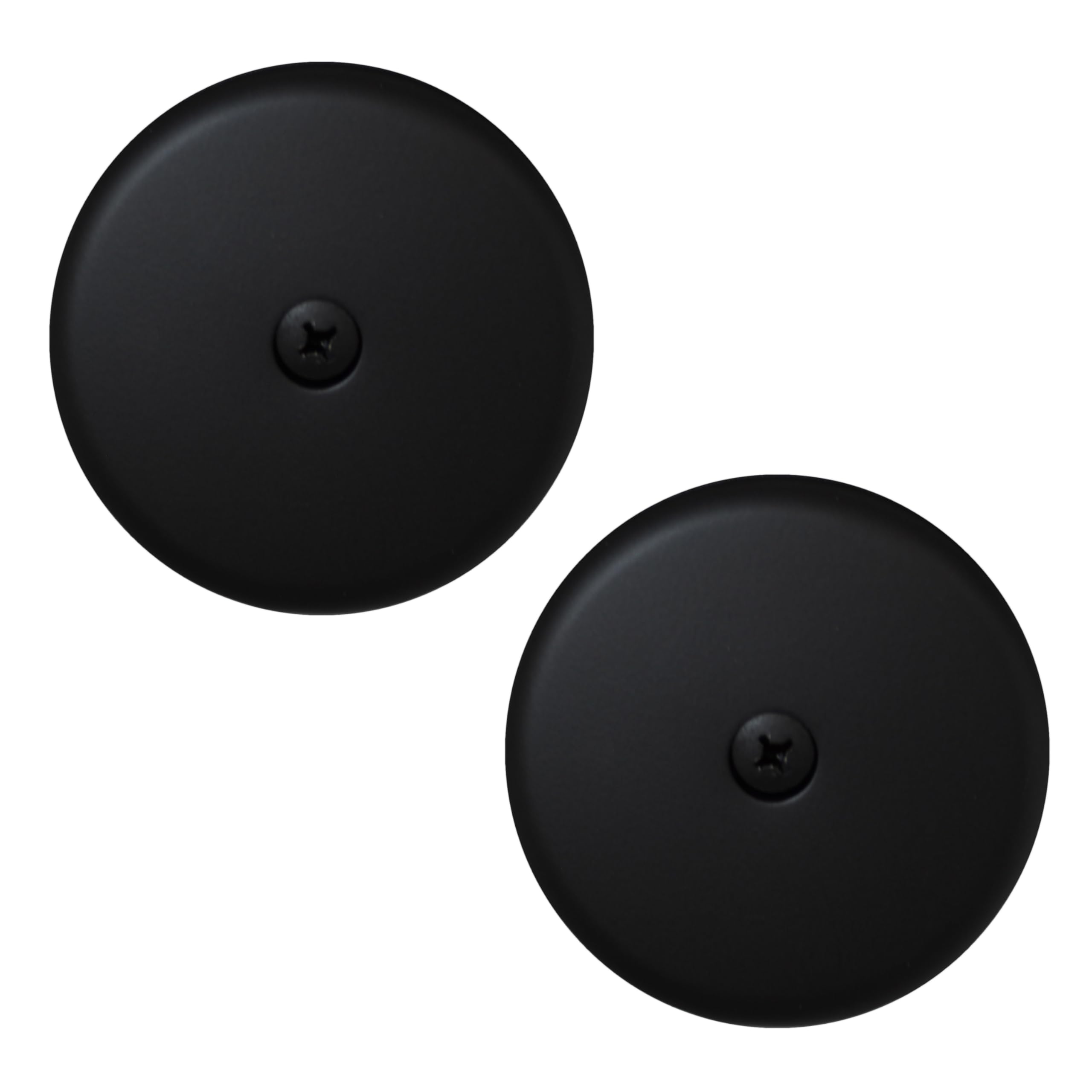 Westbrass D328-2-62 3-1/8″ One-Hole Bathtub Overflow Faceplate and Screw, Matte Black (2-Pack)
