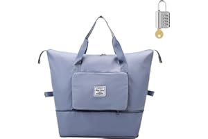 VENTOURPACK Gym Tote Bag, Travel Duffle Bag Women, Sports Bag, Yoga Bag, Weekender Bags For Women Travel With Trolley Sleeve (BLUE MIST)