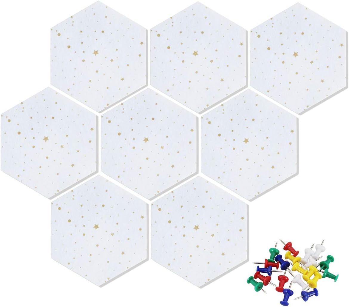 3Felt Hexagon Bulletin Board with 20 Pins