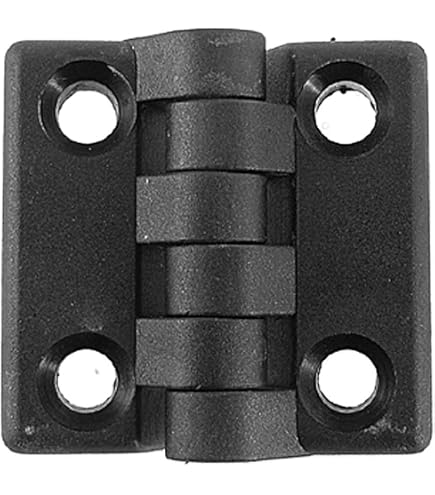Uxcell 10-Pack 48x48mm Reinforced Plastic Ball Bearing Hinges – Black, Self-Adhesive Base For Cabinets & Light-Duty Doors