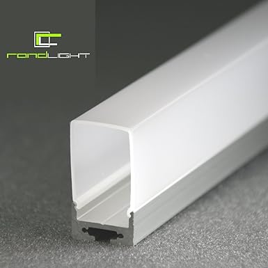 LED alu Profil LS-1911, 2m, eloxiert + weiße P-Abdeckung für LED-Strip, Streifen, Band
