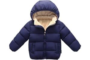 LAVIQK Baby Boys Girls Toddlers Winter Coats Puffer Jacket Hooded Down Snow Jacket Coat Outerwear