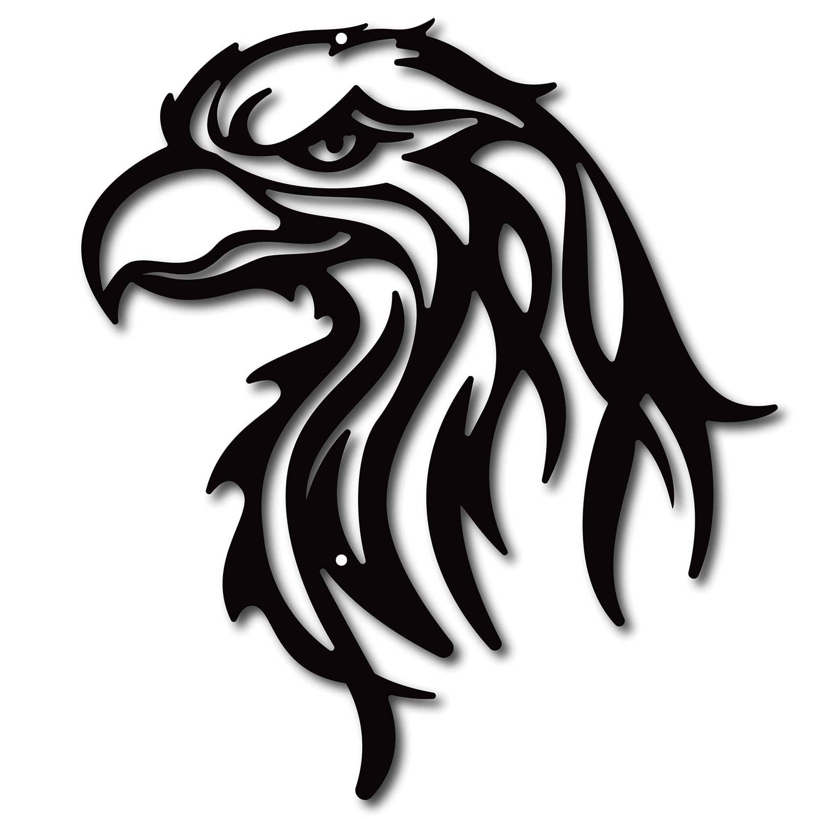 CREATCABIN Eagle Metal Wall Decor Geometric Tree Art Metal Bird Garden Wall Art Signs Black Hanging for Christmas Halloween Home Decoration Indoor Outdoor Garden Aesthetic Bedroom 10x11inch