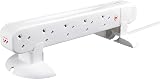 Masterplug Ten Socket Surge Protected Extension Tower 1m White view 5