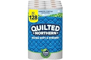 Quilted Northern Ultra Soft & Strong® Toilet Paper, 32 Mega Rolls = 128 Regular Rolls, 2-ply Bath Tissue (Pack of 1)
