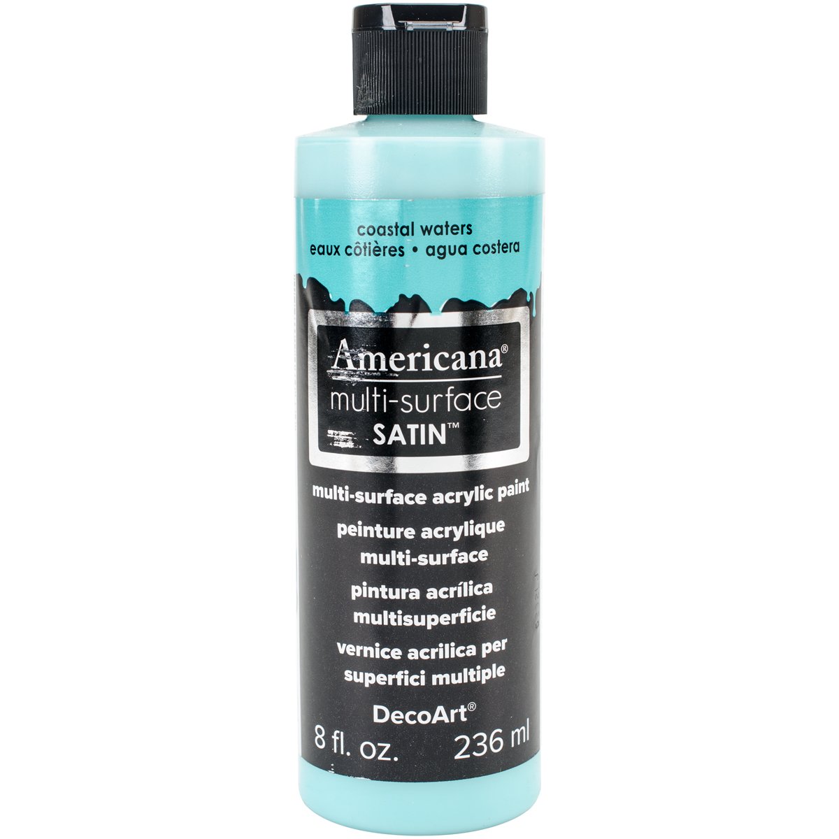 Deco Art Americana Multi-Surface Satin Acrylic 8Oz Coastal Waters, Multicolour, 5.08x5.08x16.51 cm