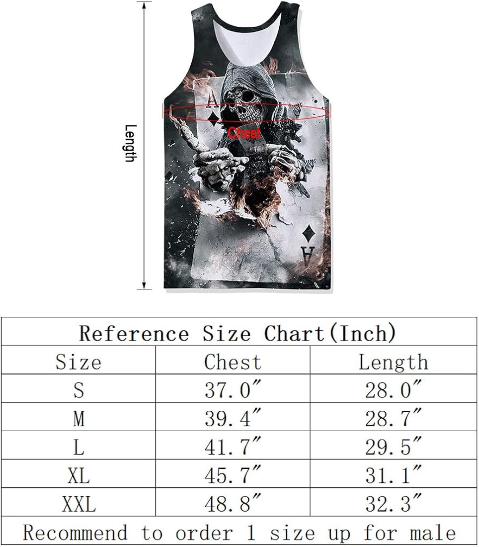 SKYRAINBOW Men's 3D Print Tank Tops Quick Dry Lion Gym Board Short Hawaii Swim Trunks for Summer Beach: Clothing