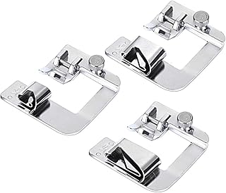 TANCUDER 3 Teiliges Gerollte Saum Druck Fuß,3 Größen Normalnähfuß (1/2 Zoll, 3/4 Zoll, 1 Zoll) Nähmaschine Nähfüsse für meisten Nähmaschinen,Husqvarna, Brother Nähmaschinen, Singer, Privileg