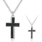 S925 Sterling Silver Cross Necklace for Women, Dainty Mother of Pearl Pendant with Cubic Zirconia, Chic Symbolic Jewelry Gift for Her