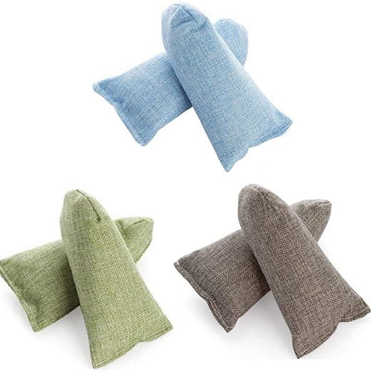 Bambuskohlebeutel, natürliche Luftreinigungsbeutel - Geruchsentferner und Geruchsentferner für Schuhe, Turnbeutel, Gepäck, Bü