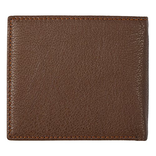 Two-Tone Genuine Leather Wallet w/"Be Strong and Courageous" Badge
