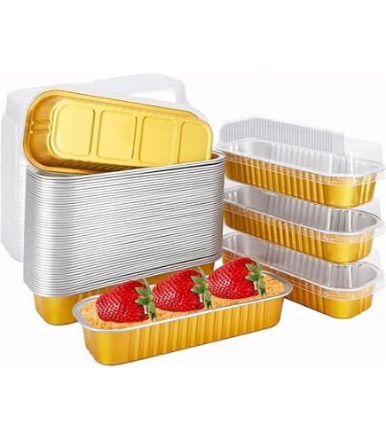 100 PCS Aluminum Foil Mini Baking Cups With Lids - 4.2oz Round Cake Pans, Disposable Ramekins For Cheesecake & Muffins - View #2