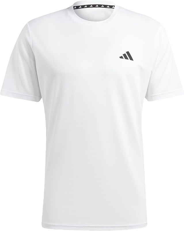 Herren Train Essentials Training Shirt, White/Black, M — Foto 4 von 8