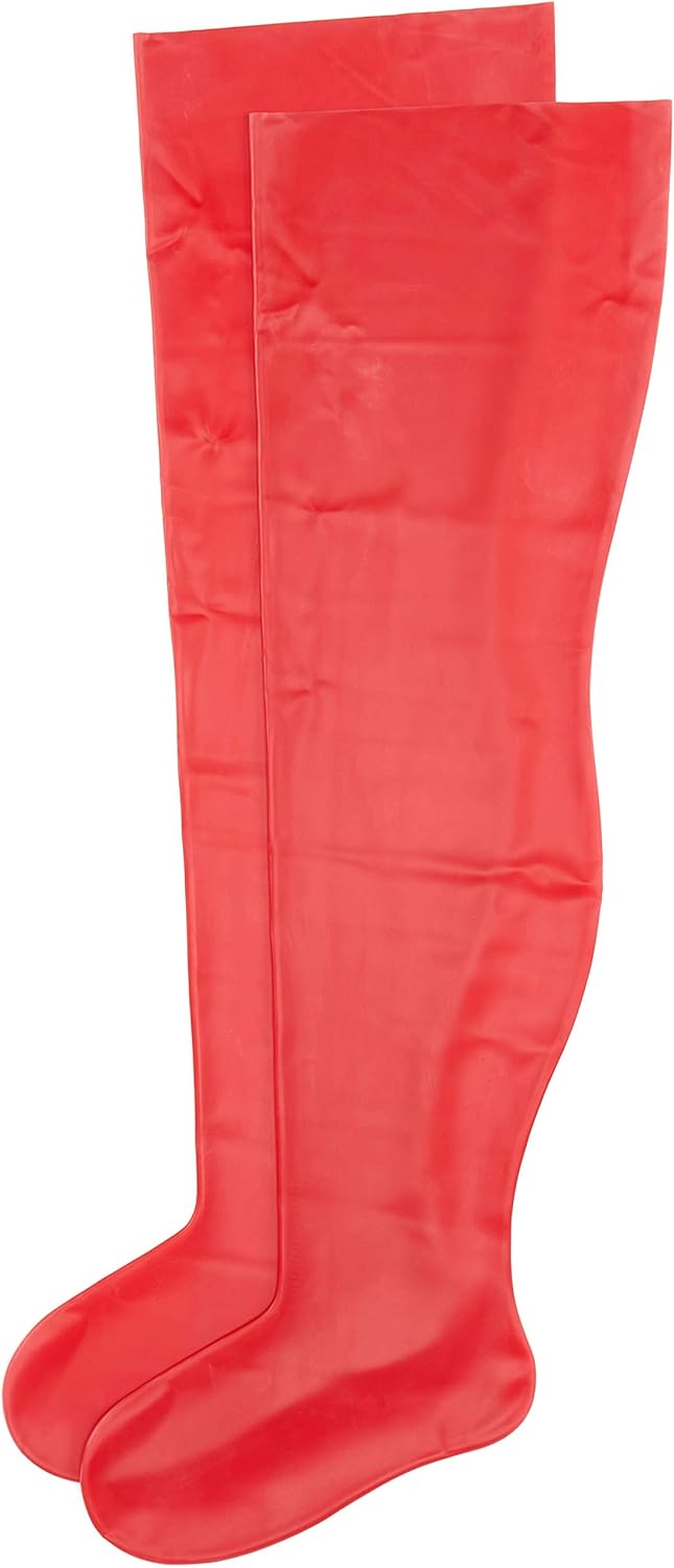 The Latex Collection Latex Stockings, Red, 2X-Large, Red (Rosso 001), XXL