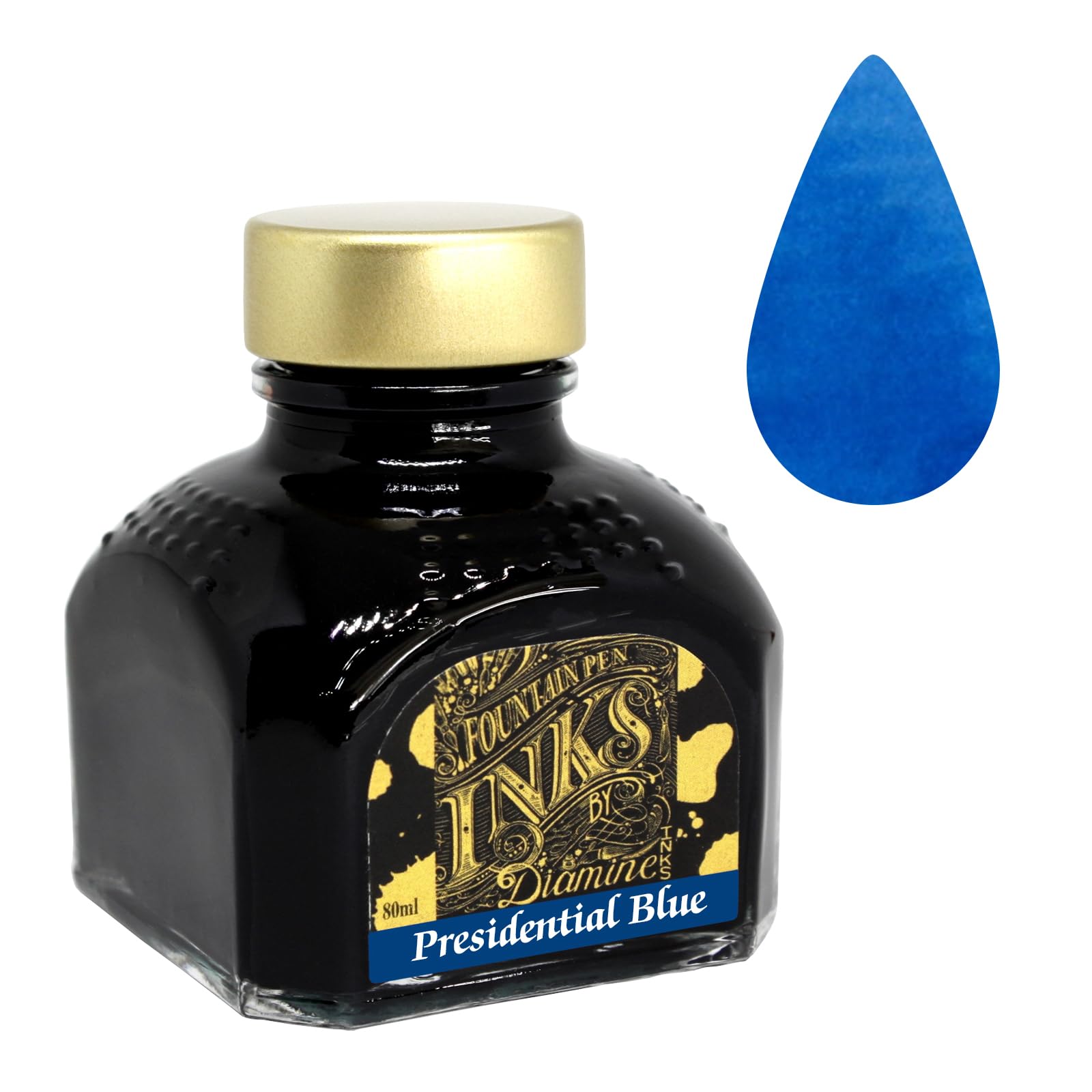 Diamine 80ml Presidential Blue fountain pen ink bottle