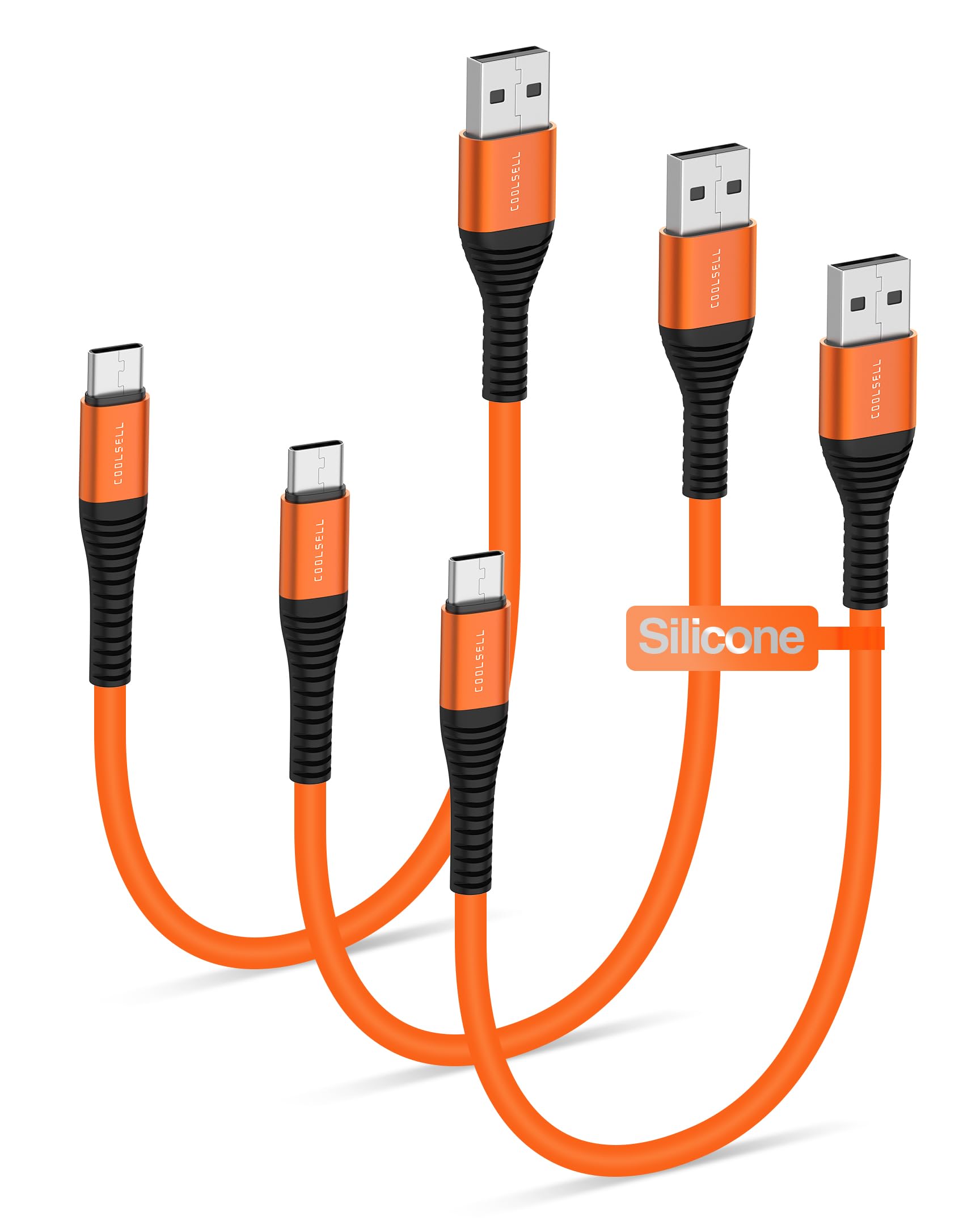 Photo 1 of * missing one *
COOLSELL Silicone USB C Cable Short 6 inch 3 Pack, 60W Fast Charging USB A to Type-C Cord Compatible with iPhone 16/15 Samsung Galaxy S23 S22 Google Pixel, iPad for Power Bank/Car/Office/Travel