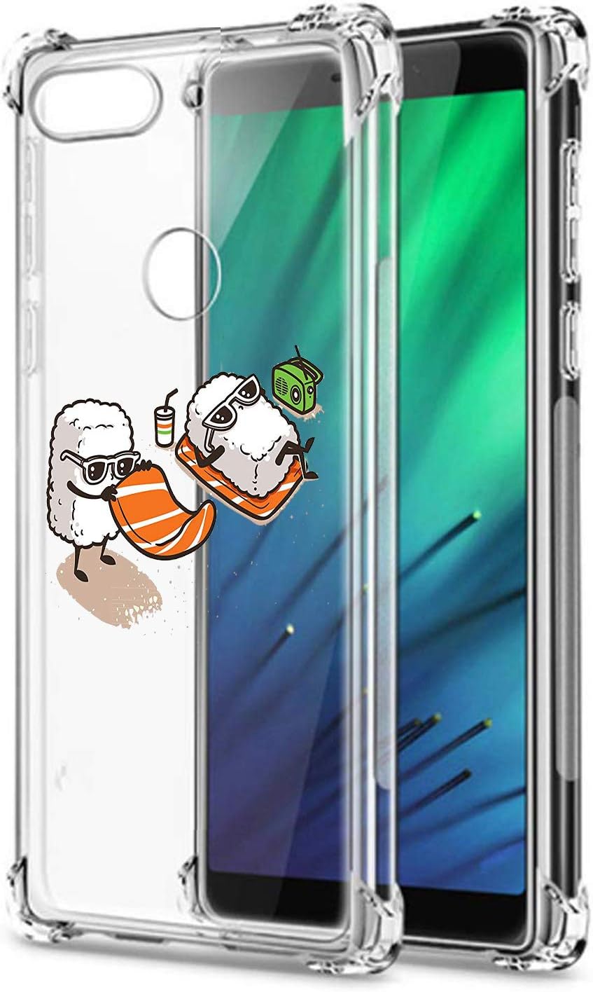 Oihxse Clear Shockproof Bumper Case Compatible with Xiaomi Mi 9SE,Ultra Thin Soft Silicone TPU Transparent Shock-Absorbing [Corner Protection] Cover Shell for Xiaomi Mi 9SE,Aqua