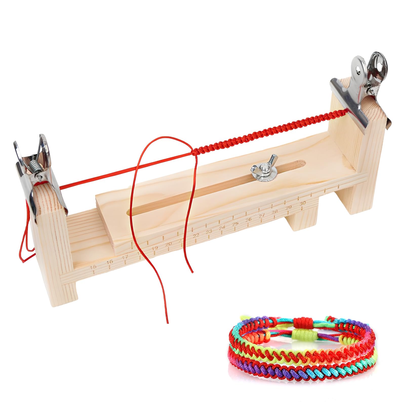 Paracord Bracelet Weaving Frame - Adjustable Length Jig Kit for Paracord Making and Braiding
