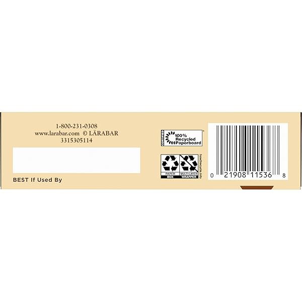 LARABAR CHOCOLATE CHIP COOKIE DOUGH, FRUIT AND NUT BARS, GLUTEN FREE AND VEGAN, 9.6 OZ, 6 CT