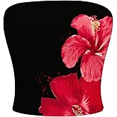 MakeMeChic Women's Floral Summer Tops Strapless Tube Crop Tops Backless Bandeau Top