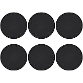 WEBEEDY 6 Pcs Solid Black Flag Patch DIY Blank Embroidered Flag Applique Patches Round Tactical Patches Hook and Loop Fastener Patch for Military Backpack Christmas Cosplay Costumes, 3.1 Inch