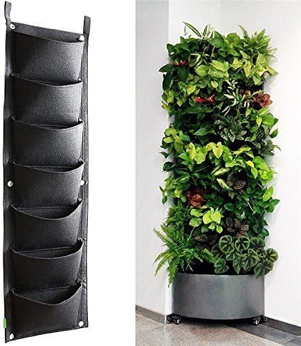 Plantar Bolsas, XGZ 7 bolsillo vertical montado en la pared mimbre ...