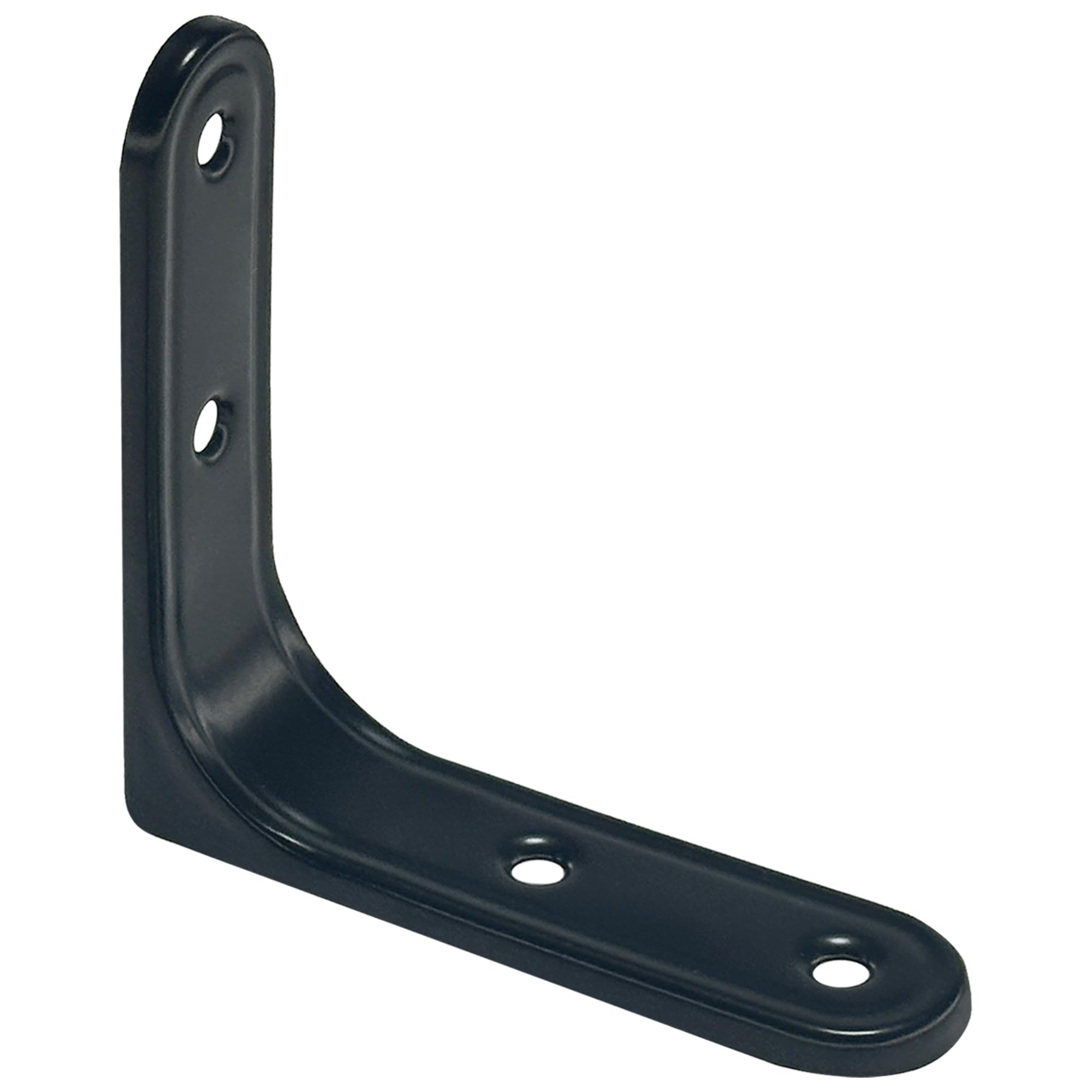 12 PCS Furniture Shelf Brackets, 90-Degree Metal L-Shaped Corner Supports (Black, 80 * 80 * 21mm)