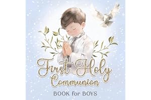 First Holy Communion Book for Boys: Memory Book Gift with Space for Blessings, Memories and Guest Signatures | My 1st Communion Keepsake | Blue Edition