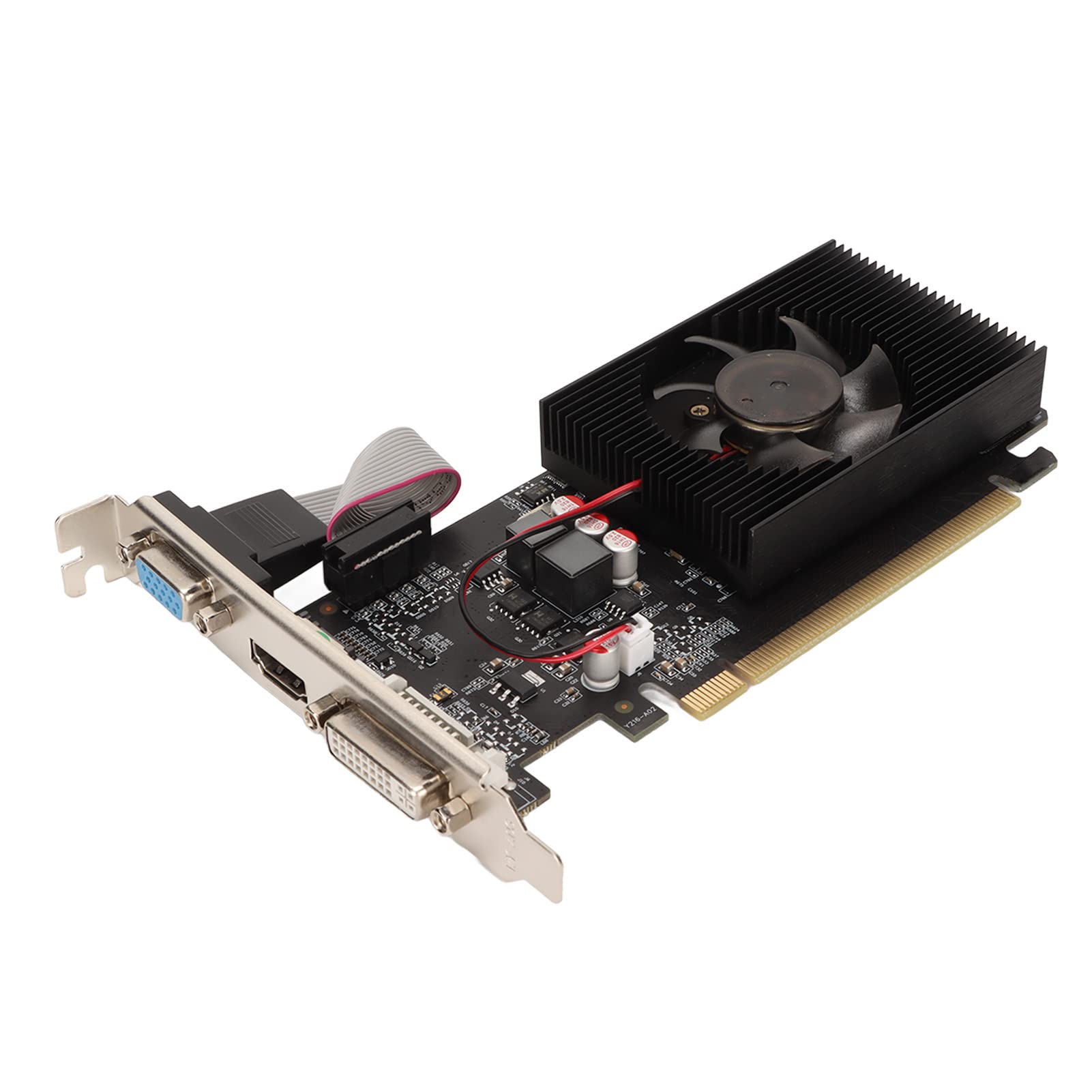Graphics Card, 1GB 128bit DDR3 Graphics Cards with 2 Bracket, DirectX 10.1 VGA DVI HDMI PCI-Express Video Card, Single Fan Air Cooling