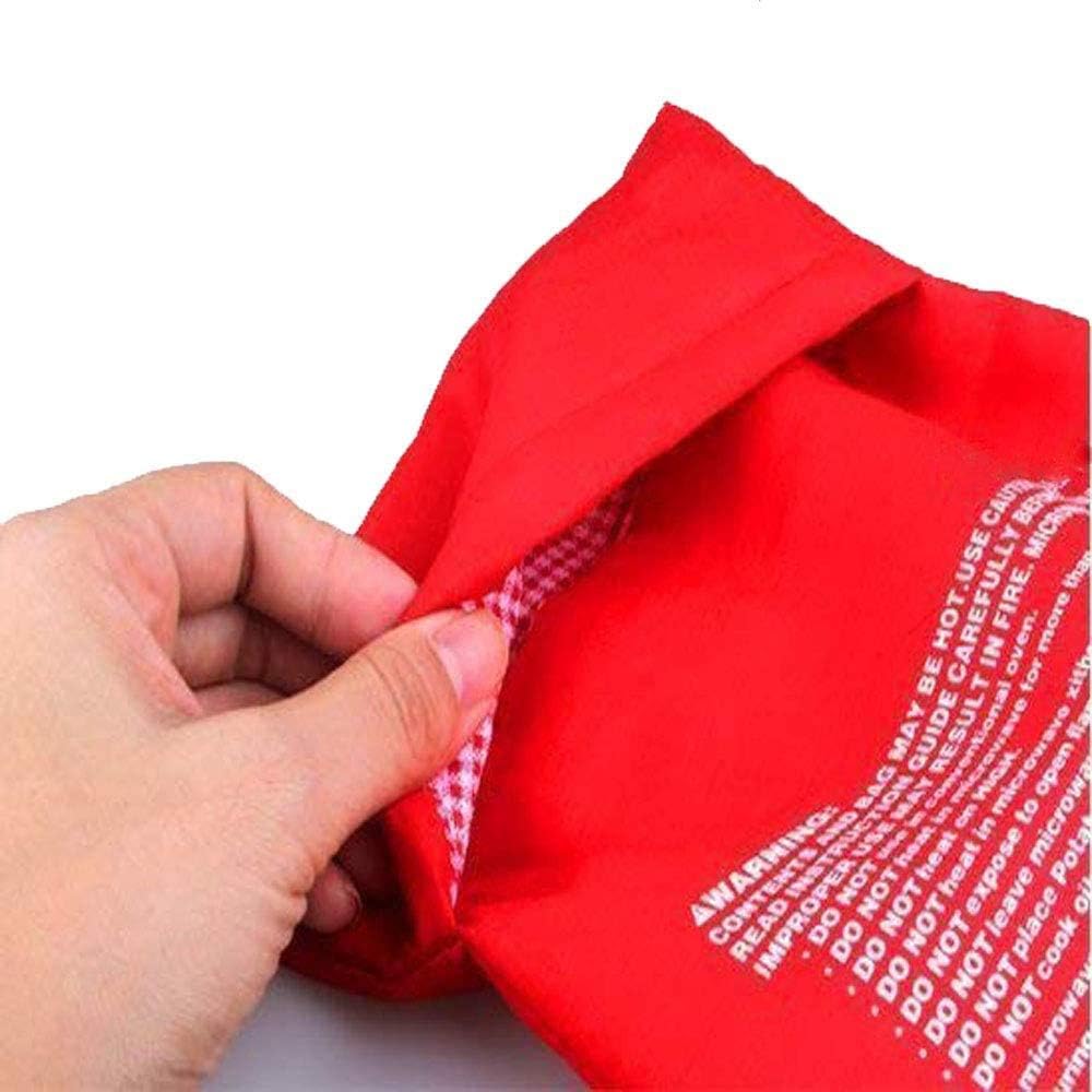 OBTANIM Microwave Potato Bag, 2 Pack of Reusable Microwave Cooker Bag Baked Pouch Potato Bag, Red: Home Improvement