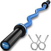 GUQUAN Olympic EZ Curl Bar, 2 Inch 4ft Barbell for Home Gym Weight Bar | 400 LBS Weight Capacity, Preacher Curl Bar for Biceps, Hip Thrusts &amp; Squats, Durable Olympic Weightlifting Bar