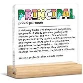 Principal for Women Men, Gifts for Principals Thank You Retirement Back to School End of Year, Principal Definition Acrylic Sign Office Desk Decor