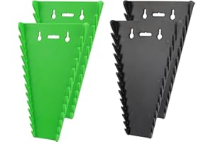 FTIHTRY TIHTRY 4Pack Magnetic Wrench Organizer wrench rack Tool Trays, Premium Quality Wrench Holder SAE(1/4" - 1/6") and Metric(6mm-24mm)