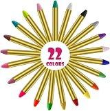 ACWOO 22 Colors Face Paint Crayons Safe Non-Toxic Body Painting Kit view 2
