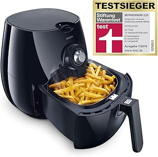 Philips HD9220/20 Airfryer - Das Original (Heißluftfritteuse, 1425 W, für 1-2 Personen, 800 g Kapazität) schwarz