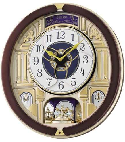 Amazon.com: SEIKO Melodies in Motion Wall Clock, Golden Chandelier