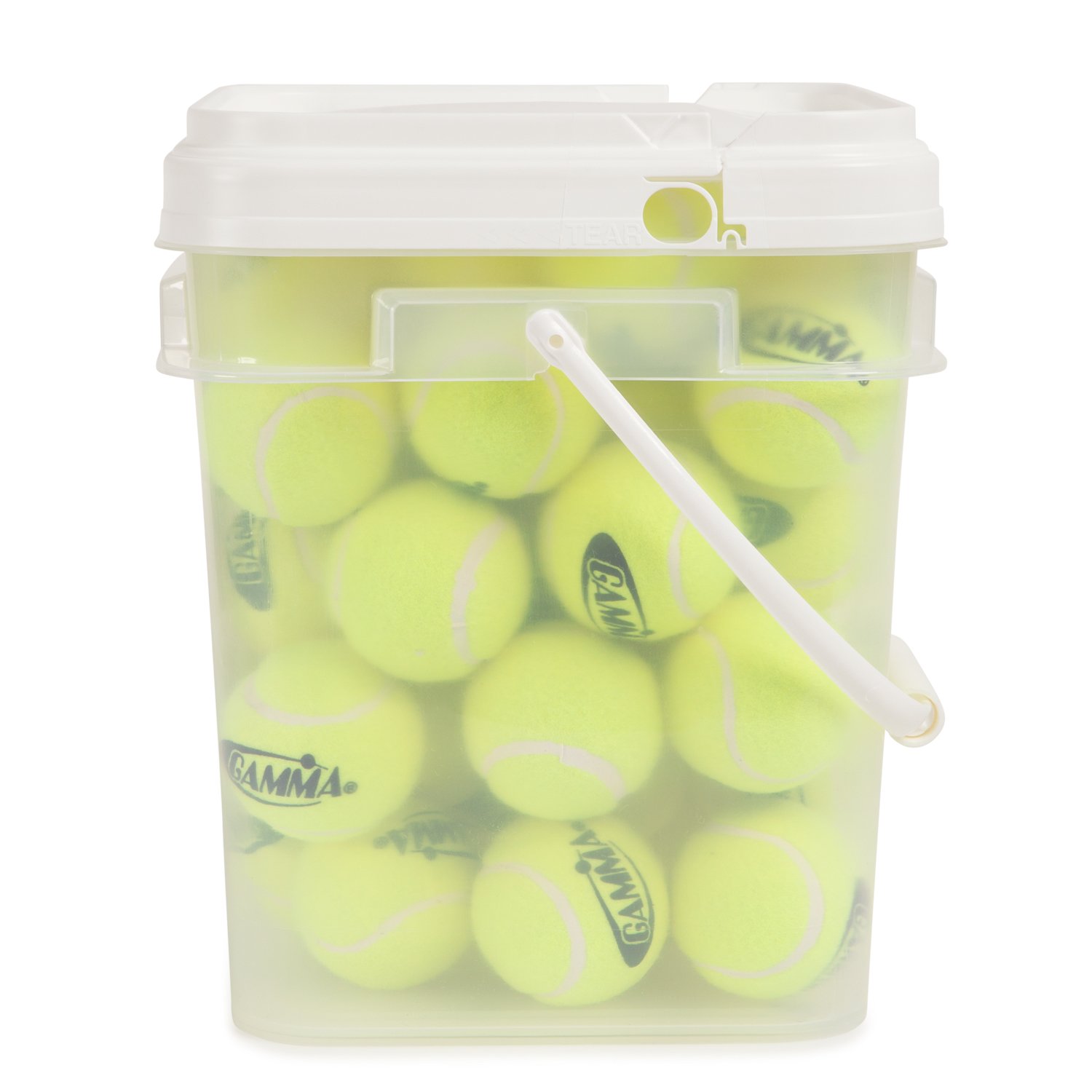 GAMMA Pressureless Tennis Ball Bucket Case w/48 Practice Balls