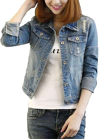 slim fit denim jacket womens