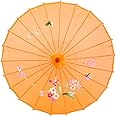 THY COLLECTIBLES 22" Kid's Size Japanese Chinese Umbrella Parasol For Wedding Parties, Photography, Costumes, Cosplay, Decoration And Other Events (Orange)