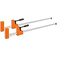 JORGENSEN 48-inch Bar Clamps, 90°Cabinet Master Parallel Jaw Bar Clamp Set, 2-pack