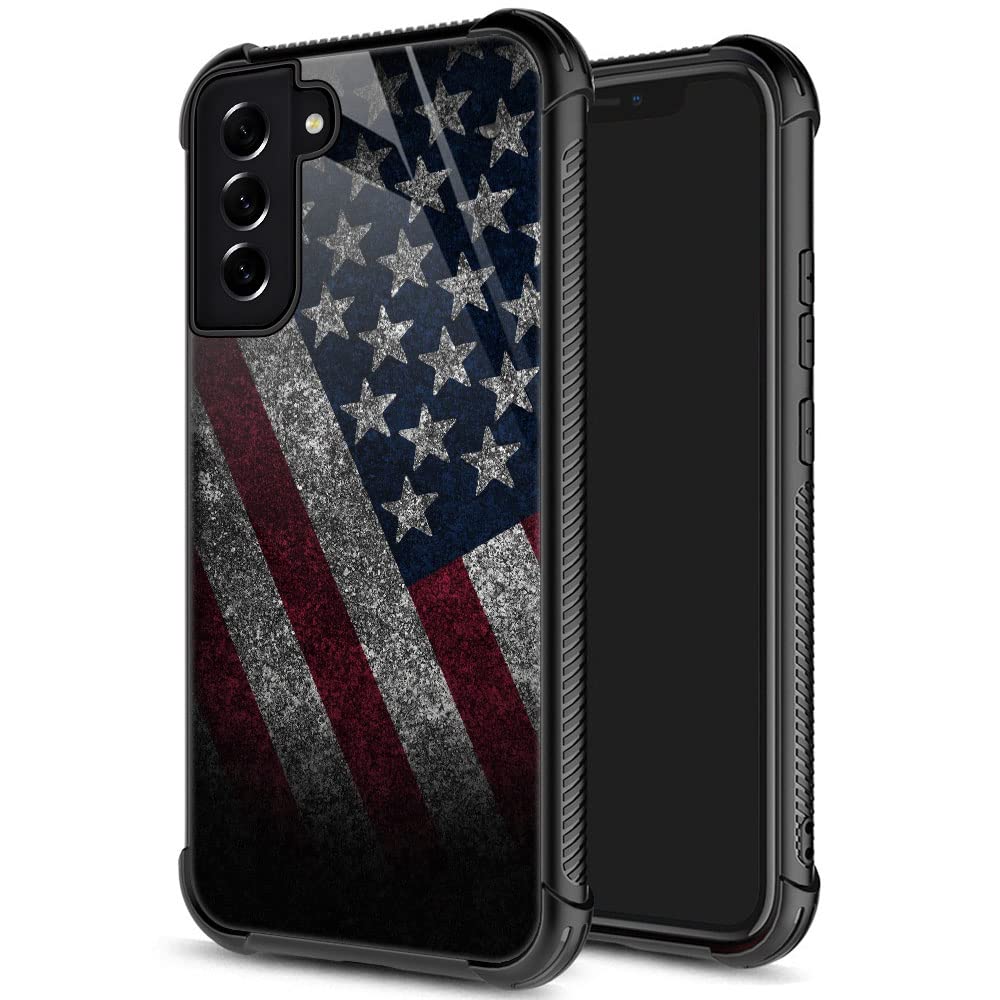 Photo 1 of ZHEGAILIAN for Samsung Galaxy S21 Case, Military-Grade Protection, All-Around Shockproof Corners, Anti-Scratch Phone Case for Samsung Galaxy S21 - Vintage Flag