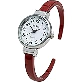 Blekon Collections Quartz Womens 26mm Delicate Metal Cuff Bangle Watch