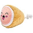 Pearhead Pet M.C. Hammy Plush and Rope Squeaker Dog Toy, Thanksgiving Fall Holiday Ham Pet Toy, Small or Medium Dog Durable Fetch Toy