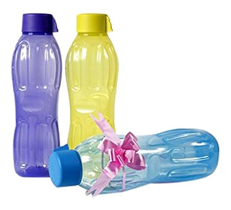 Signoraware Aqua Fresh Plastic Water Bottle, 1 Litre, Multicolor (Buy 2 Get 1 Free)